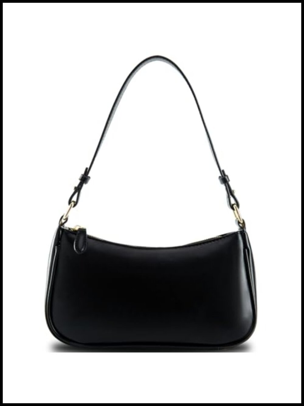 Vegan Leather Hobo Shoulder Bag Removable Straps Zipper Tote